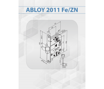 Врезной замок сувальдный Abloy 2011 для межкомнатных дверей 